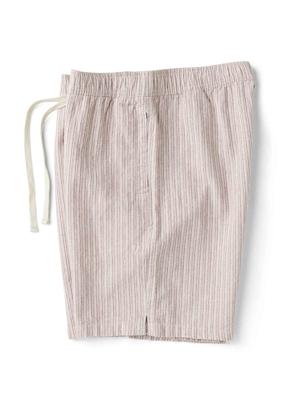 Vissla J. Linen Stripe Elastic 18" Walkshort in Plum, view 3