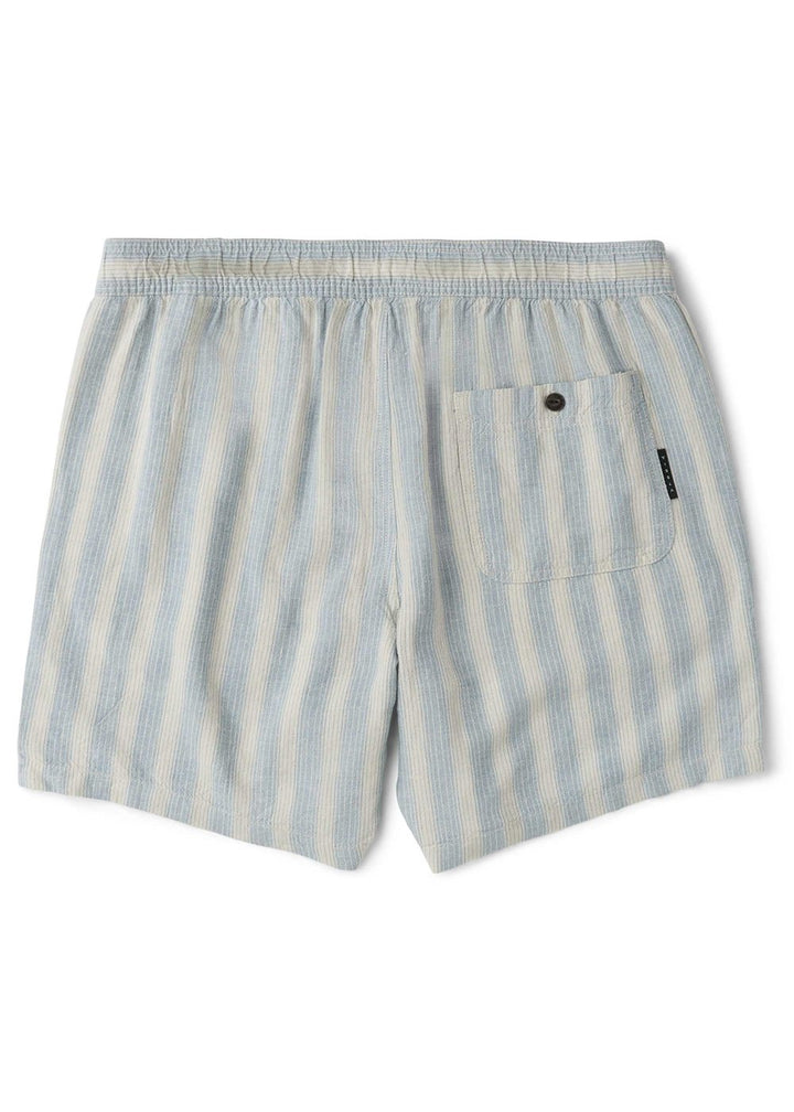 Vissla Grad Stripe 17" Elastic Linen Walkshort in Faded Denim, view 2