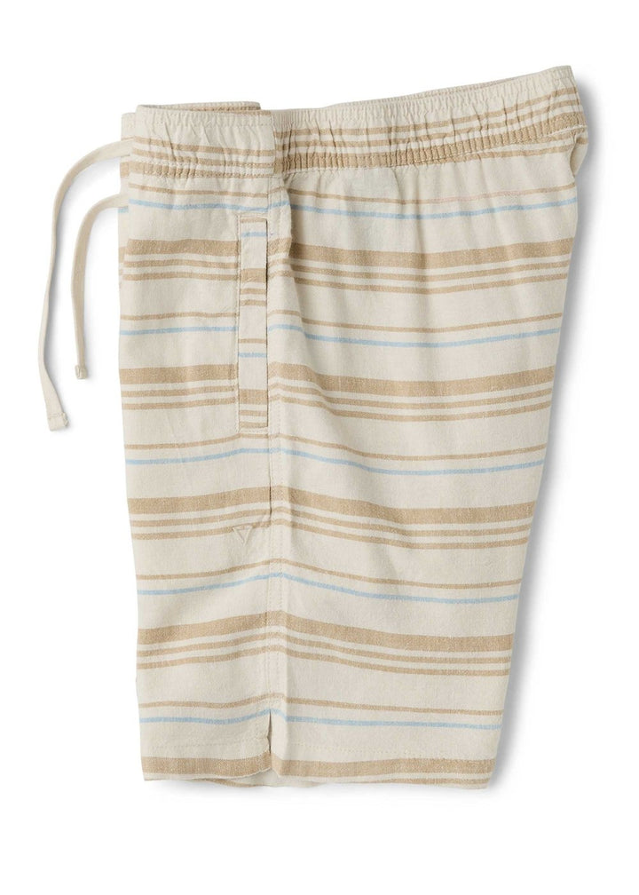 Vissla Grad Stripe 17" Elastic Linen Walkshort in Dark Sand, view 3