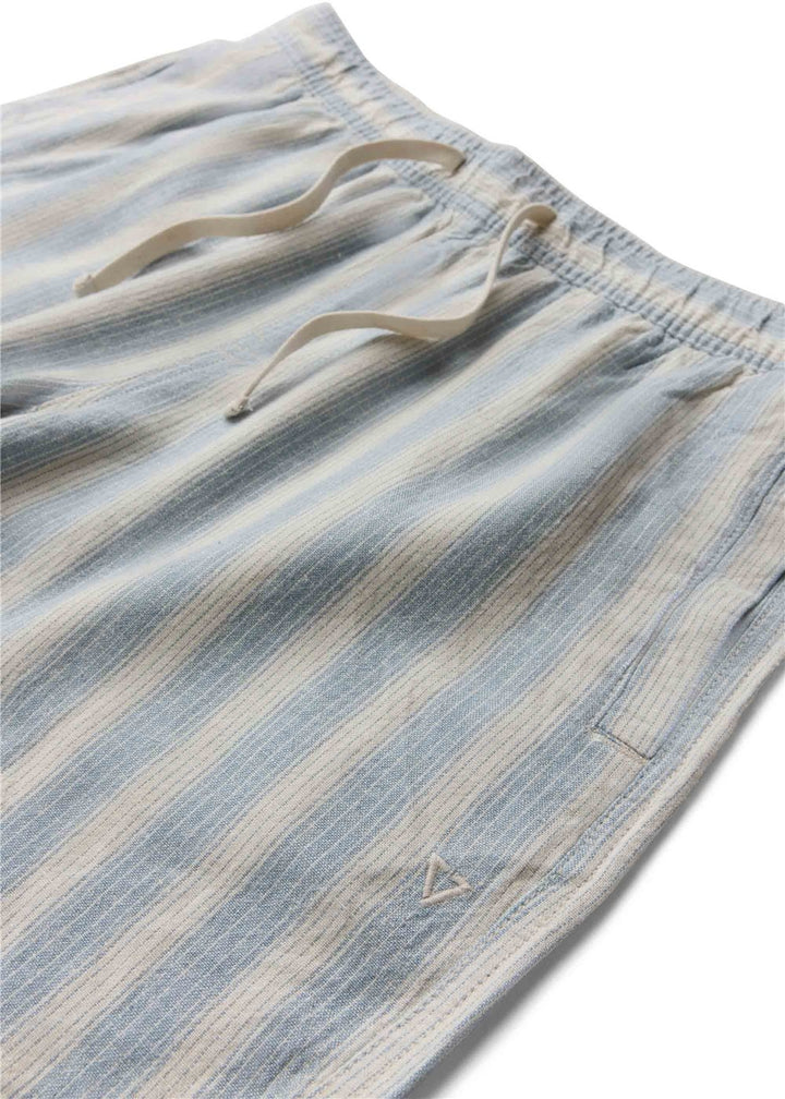 Vissla Grad Stripe 17" Elastic Linen Walkshort in Faded Denim, view 4
