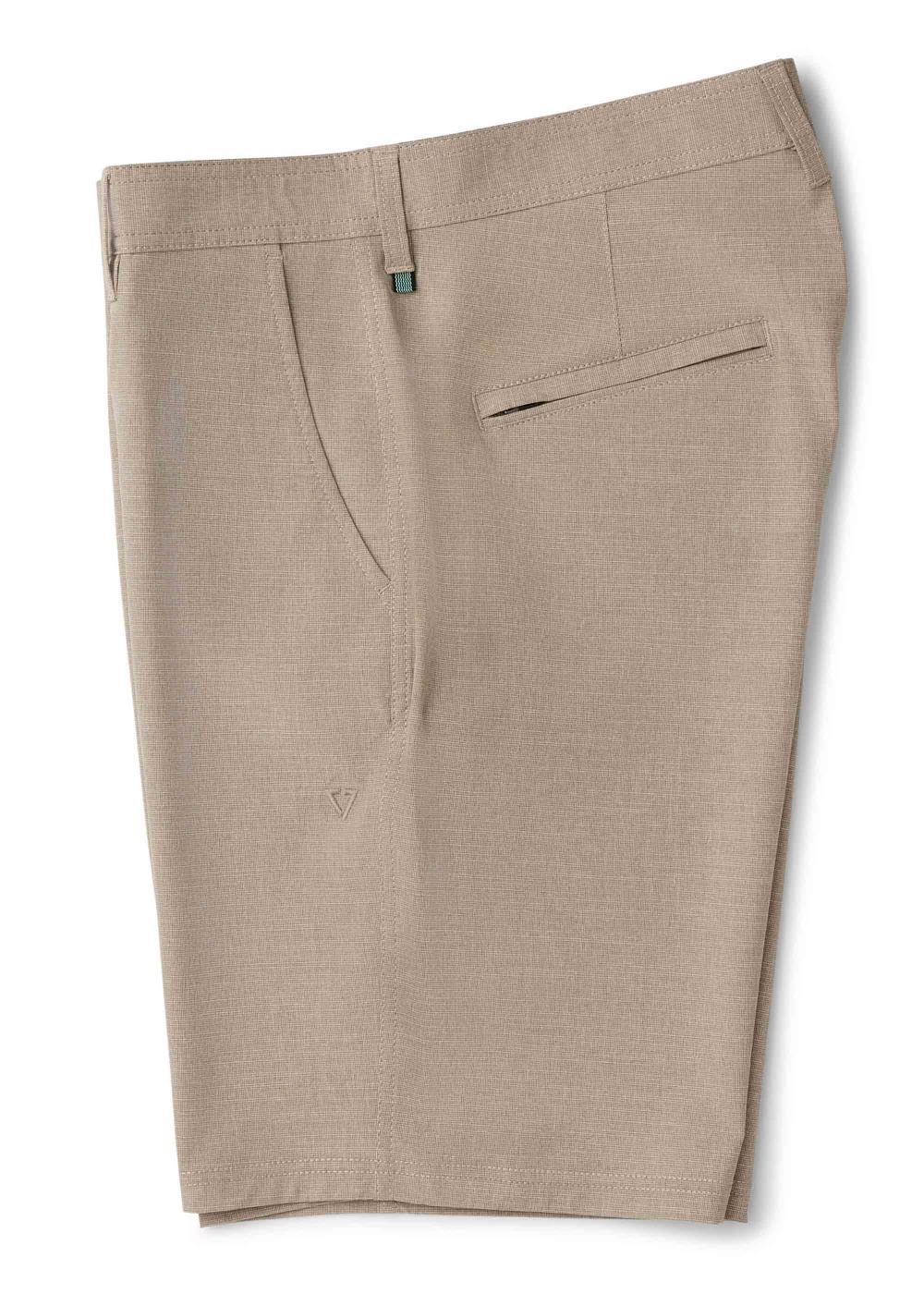 Vissla Fin Box 19.5" Hybrid Walkshort in Dark Khaki, view 3