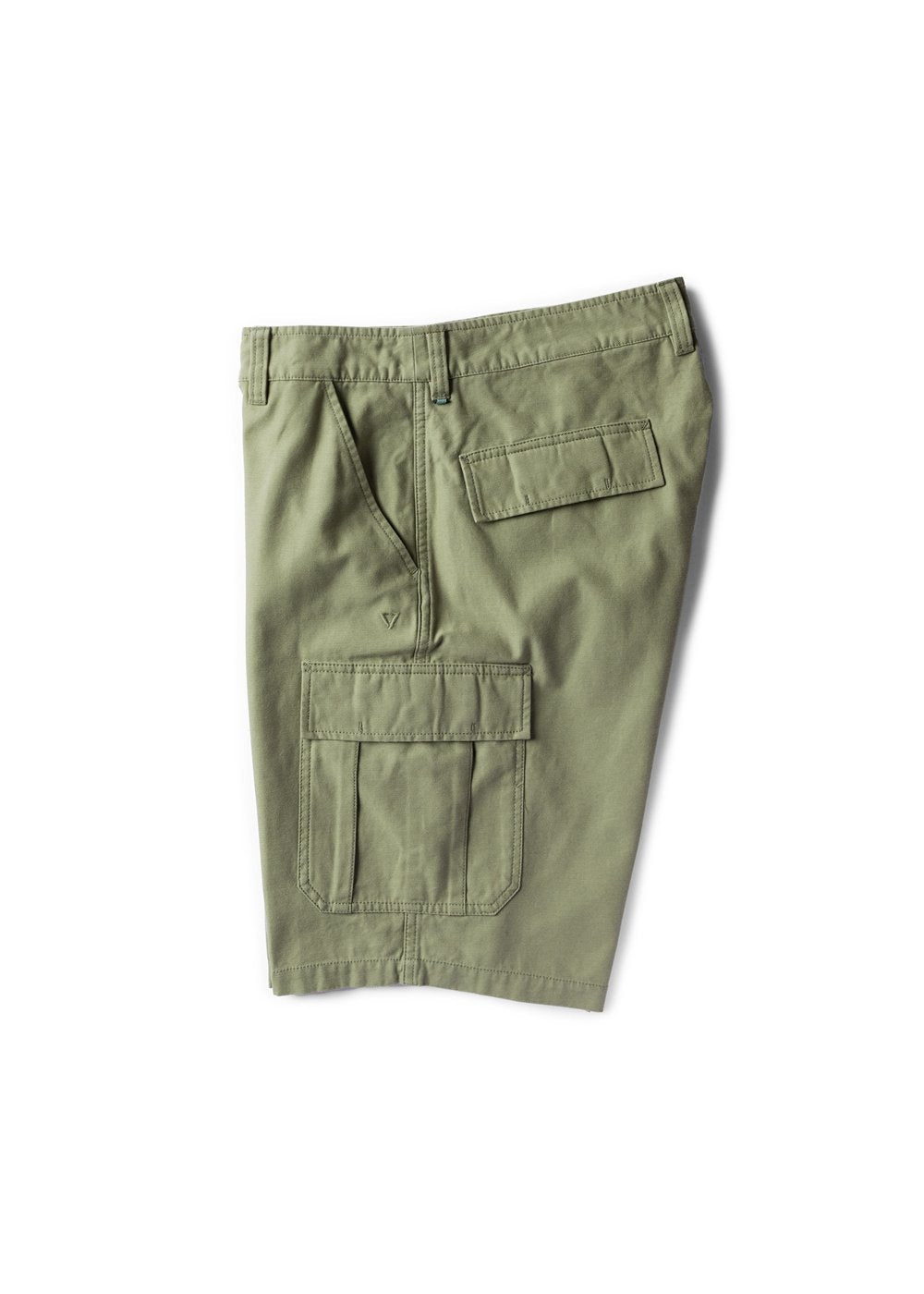 Vissla County Cargo Twill 21" Walkshort in Dark Olive, view 3