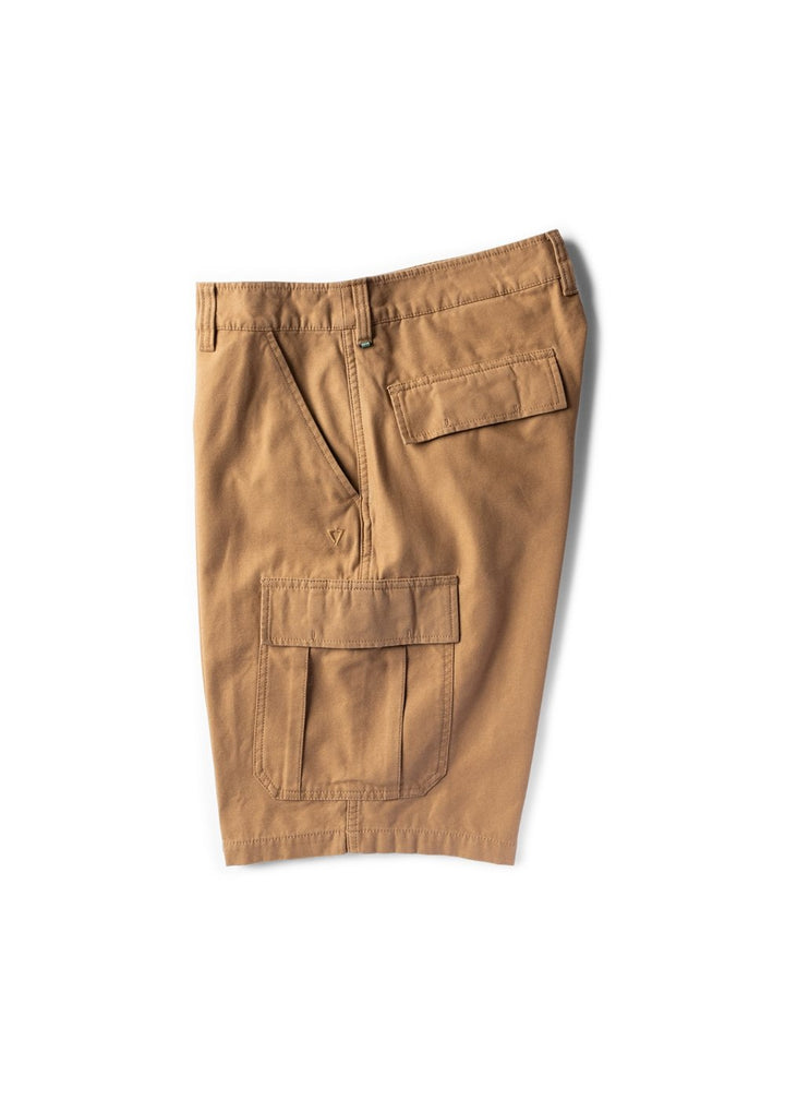 Vissla County Cargo Twill 21" Walkshort in Dark Khaki, view 4