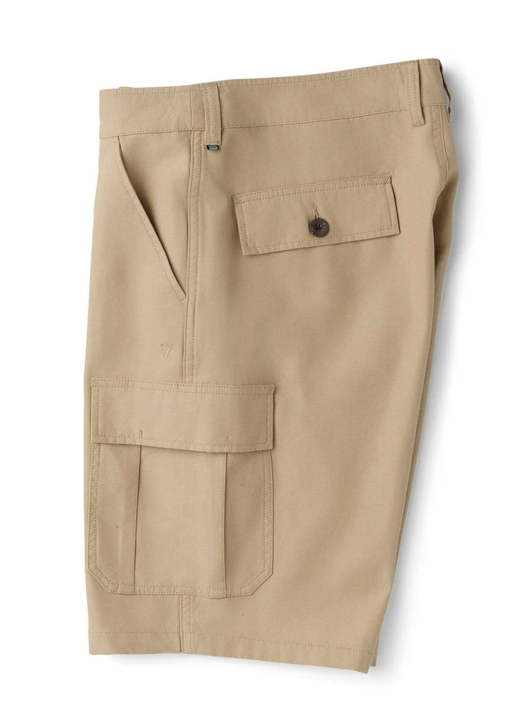 Vissla County Cargo Twill 21" Walkshort in Light Khaki, view 3
