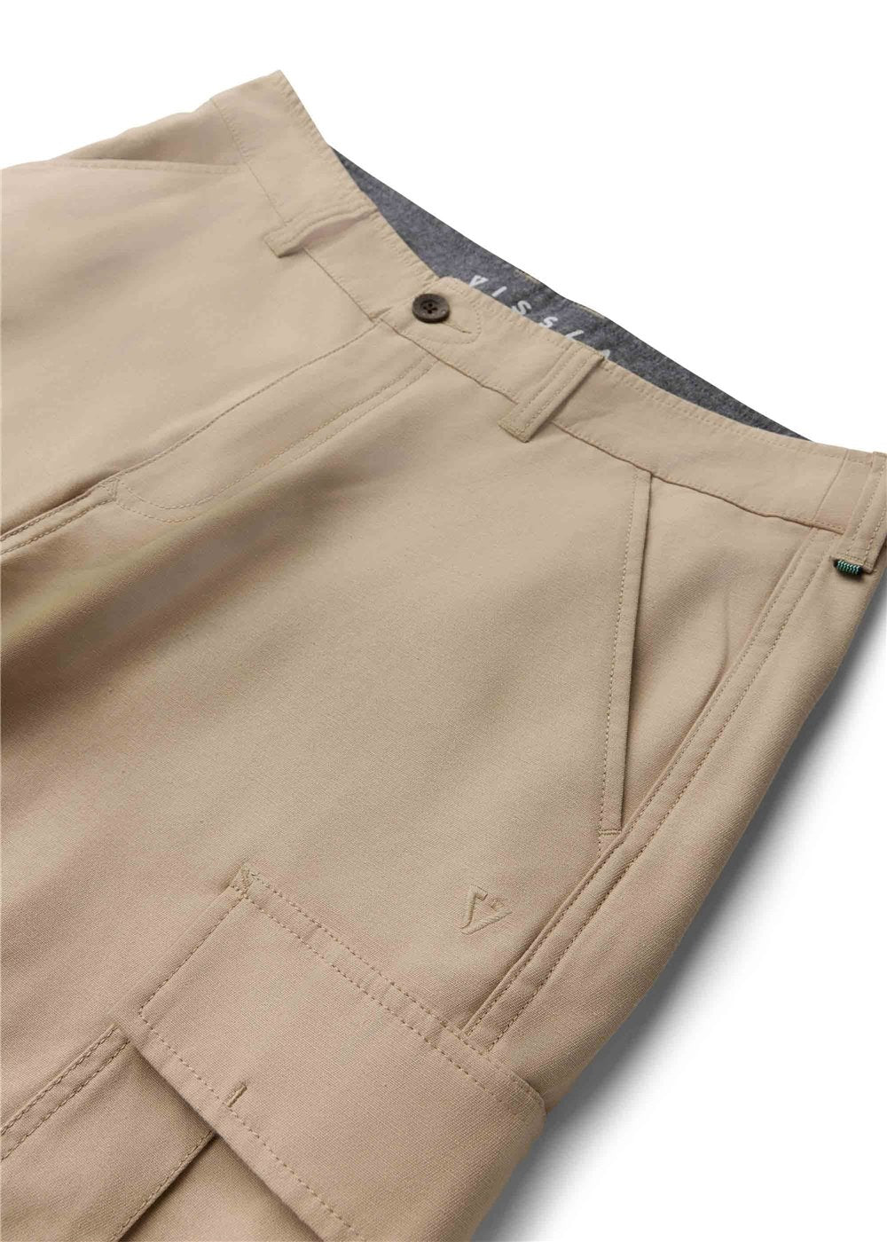 Vissla County Cargo Twill 21" Walkshort in Light Khaki, view 4
