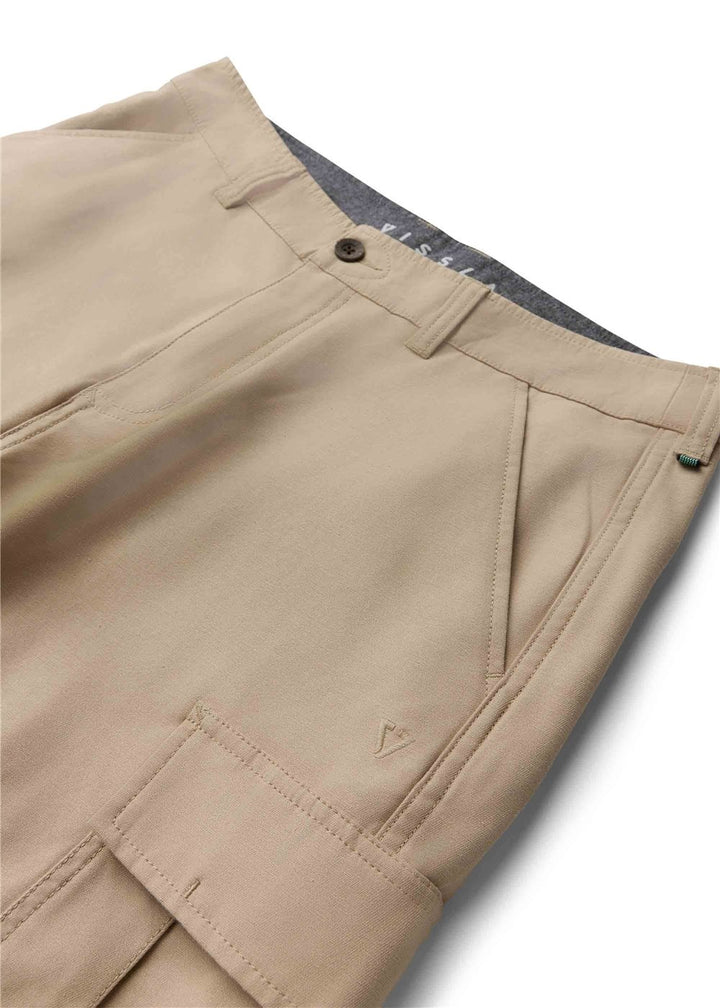 Vissla County Cargo Twill 21" Walkshort in Light Khaki, view 4