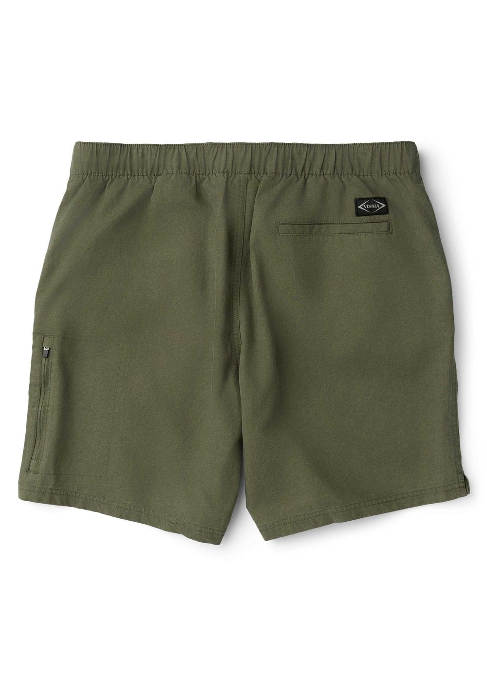 Vissla Blue Bird 18" Elastic Walkshort in Army, view 4