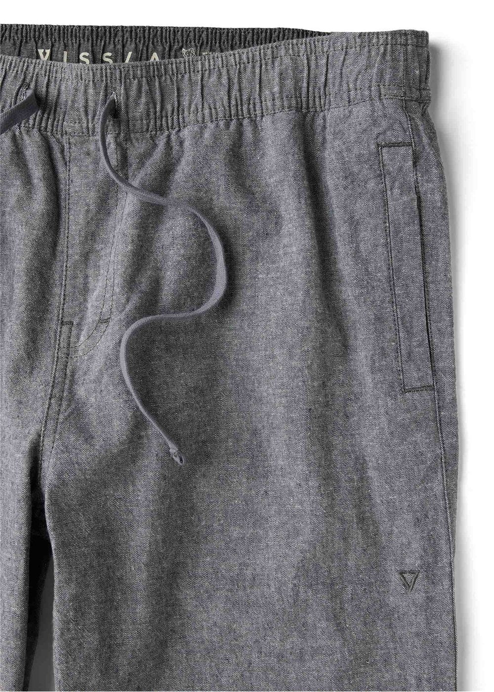 Vissla Rails Linen Eco Elastic Pant in Graphite, view 3