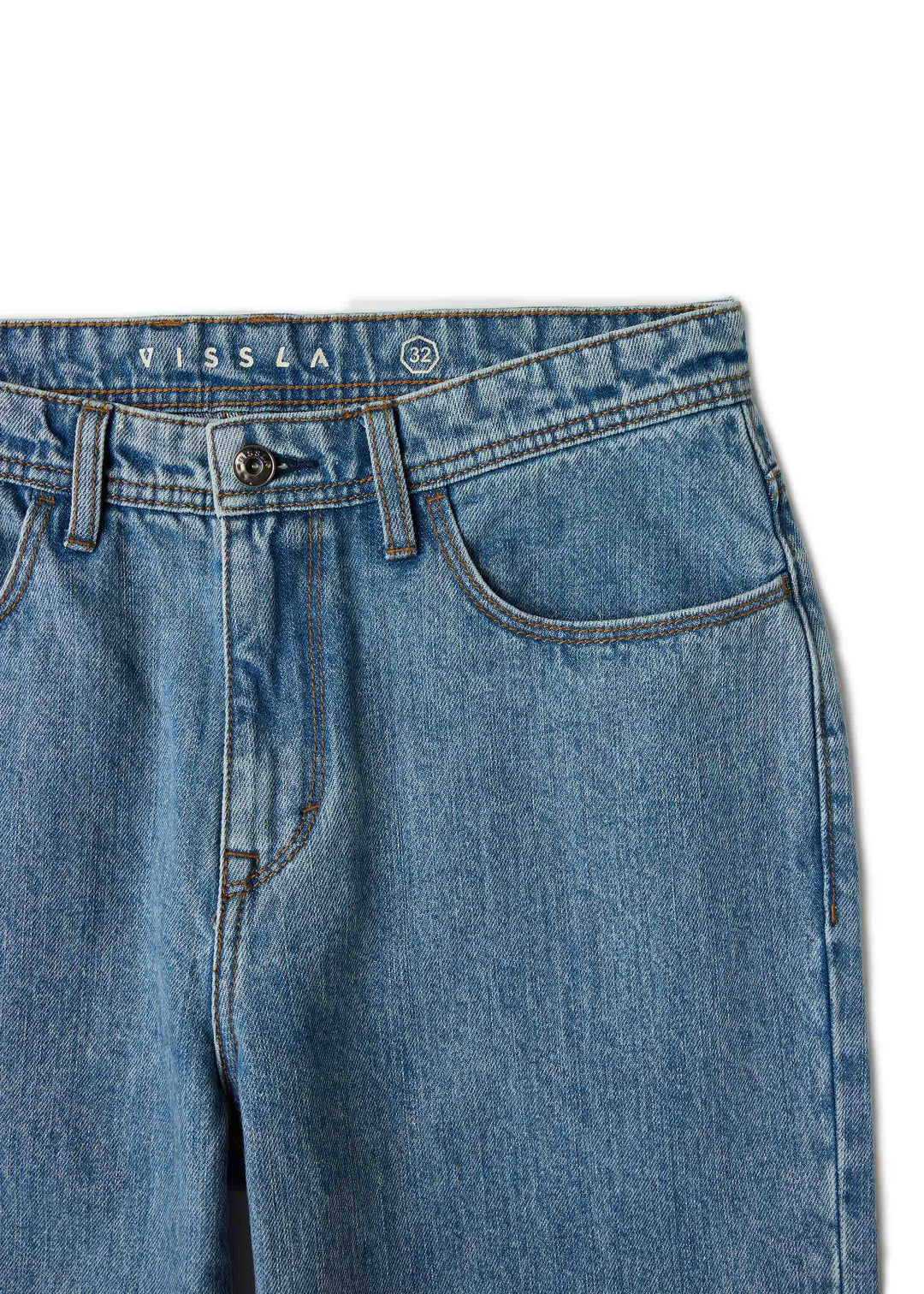 Vissla Big Timer Baggy 5 Pocket Jean in 7 Year Wash, view 5