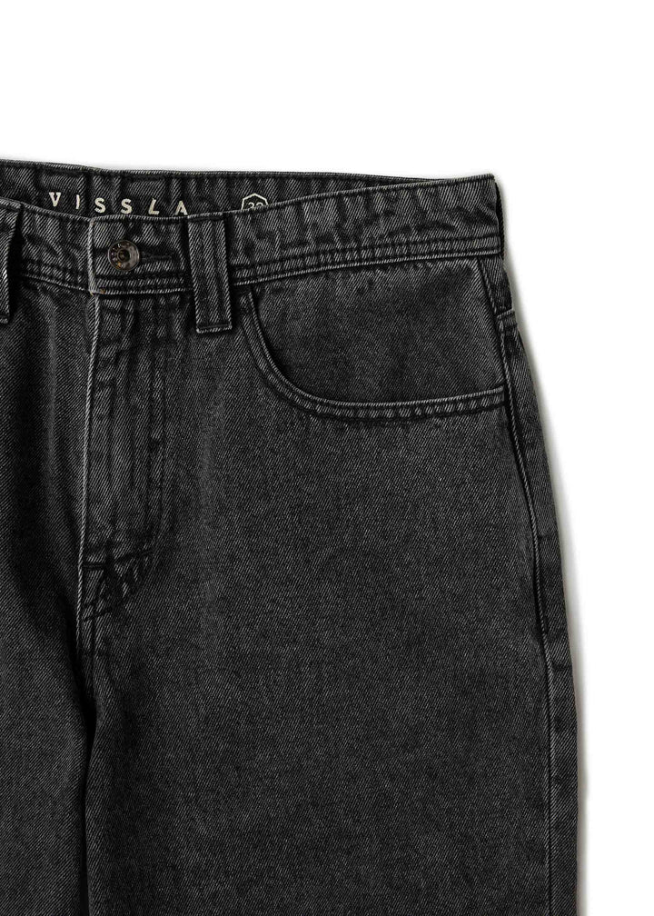 Vissla Big Timer Baggy 5 Pocket Jean in Washed Black, view 5