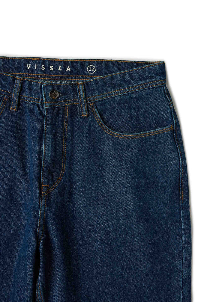 Vissla Let Loose 5 Pocket Jean in Ocean Rinse Wash, view 5