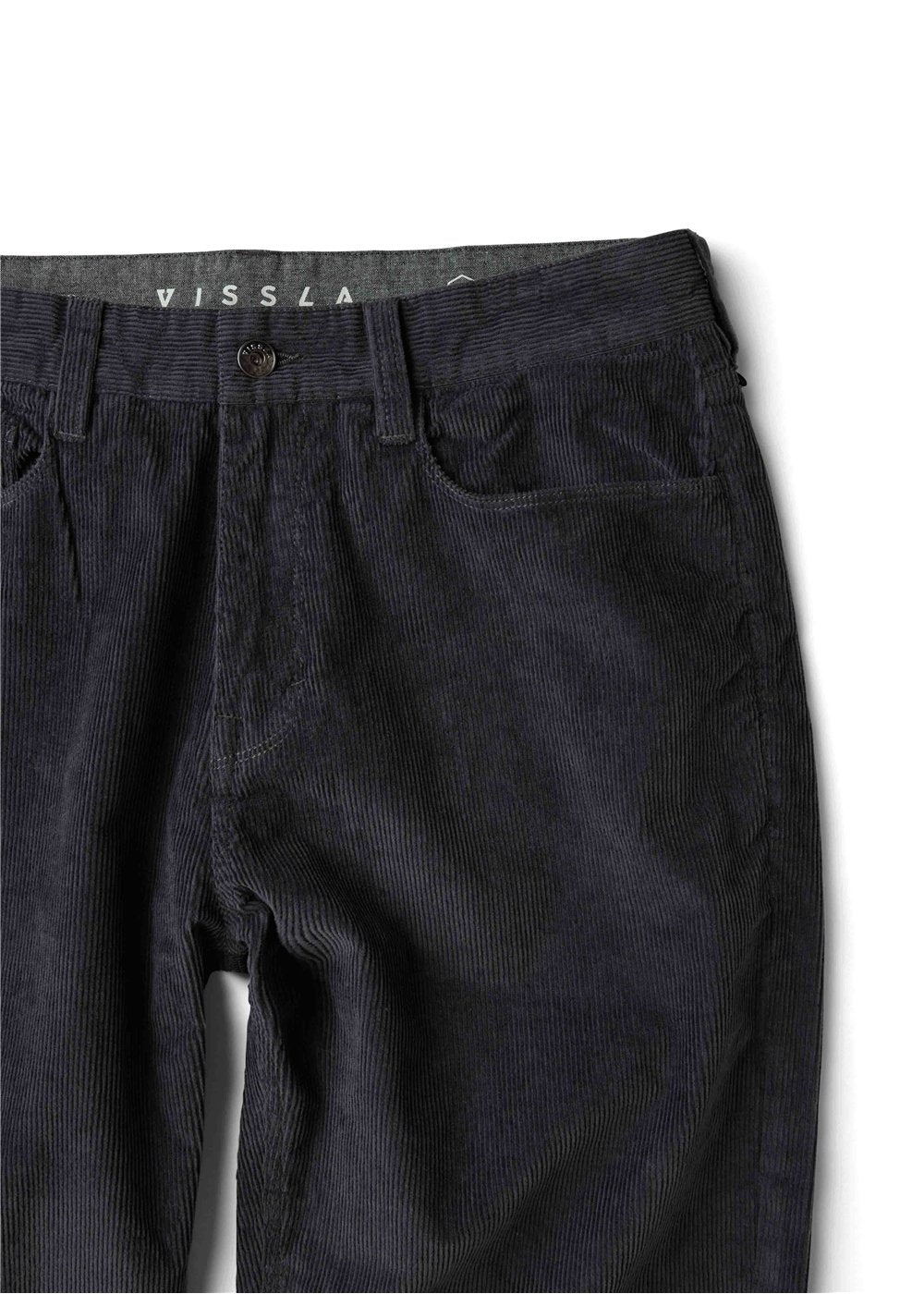Vissla Border C Cord 5 Pocket Pant in Graphite, view 4