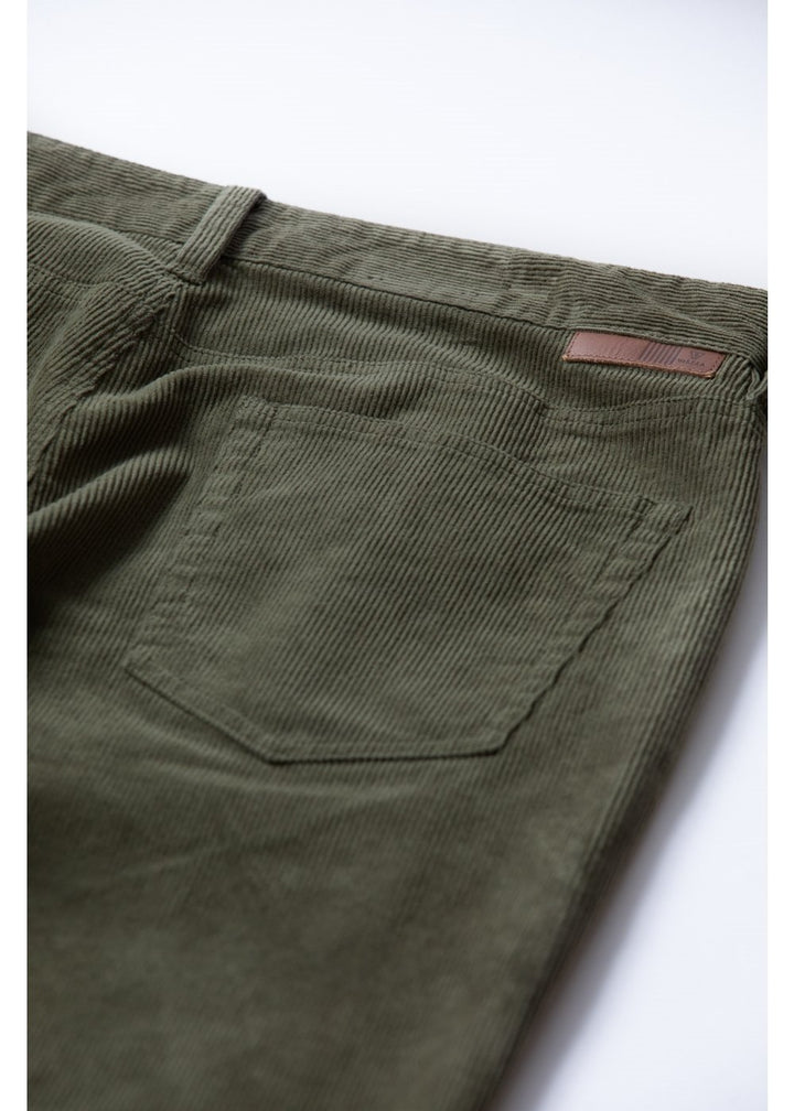 Vissla Border C Cord 5 Pocket Pant in Dark Olive, view 3