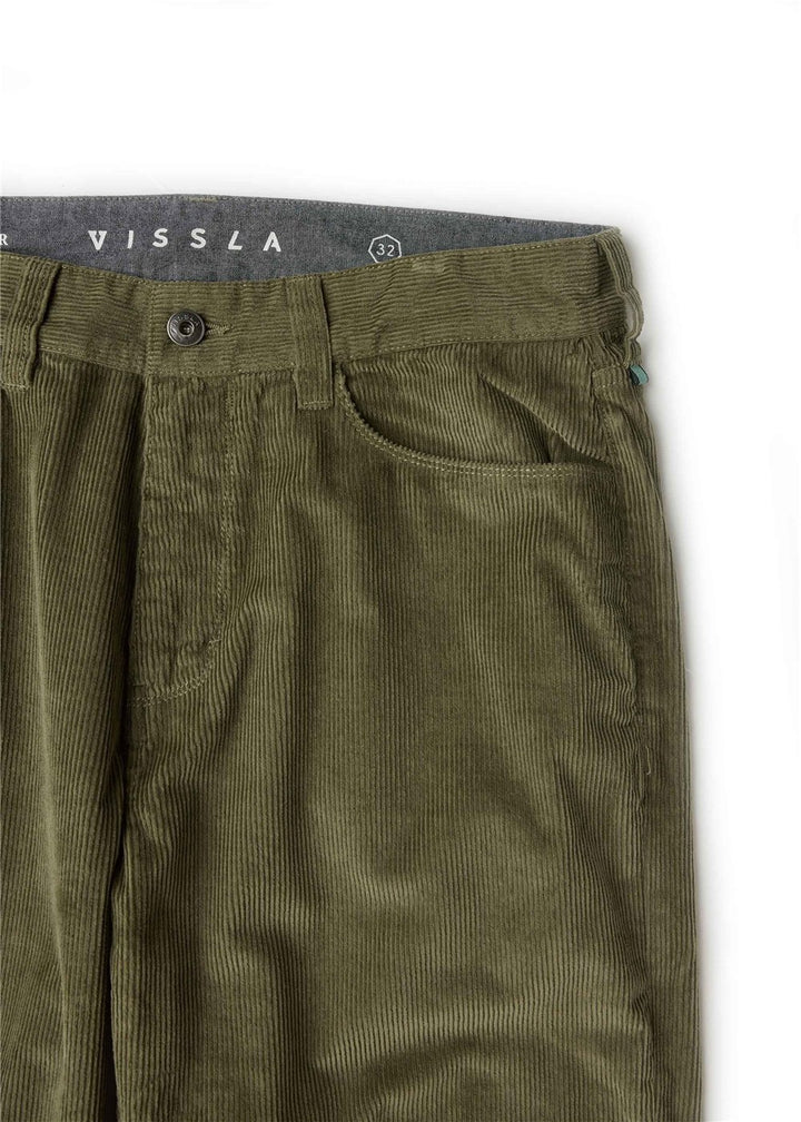 Vissla Border C Cord Eco 5 Pkt Pant in Surplus, view 3