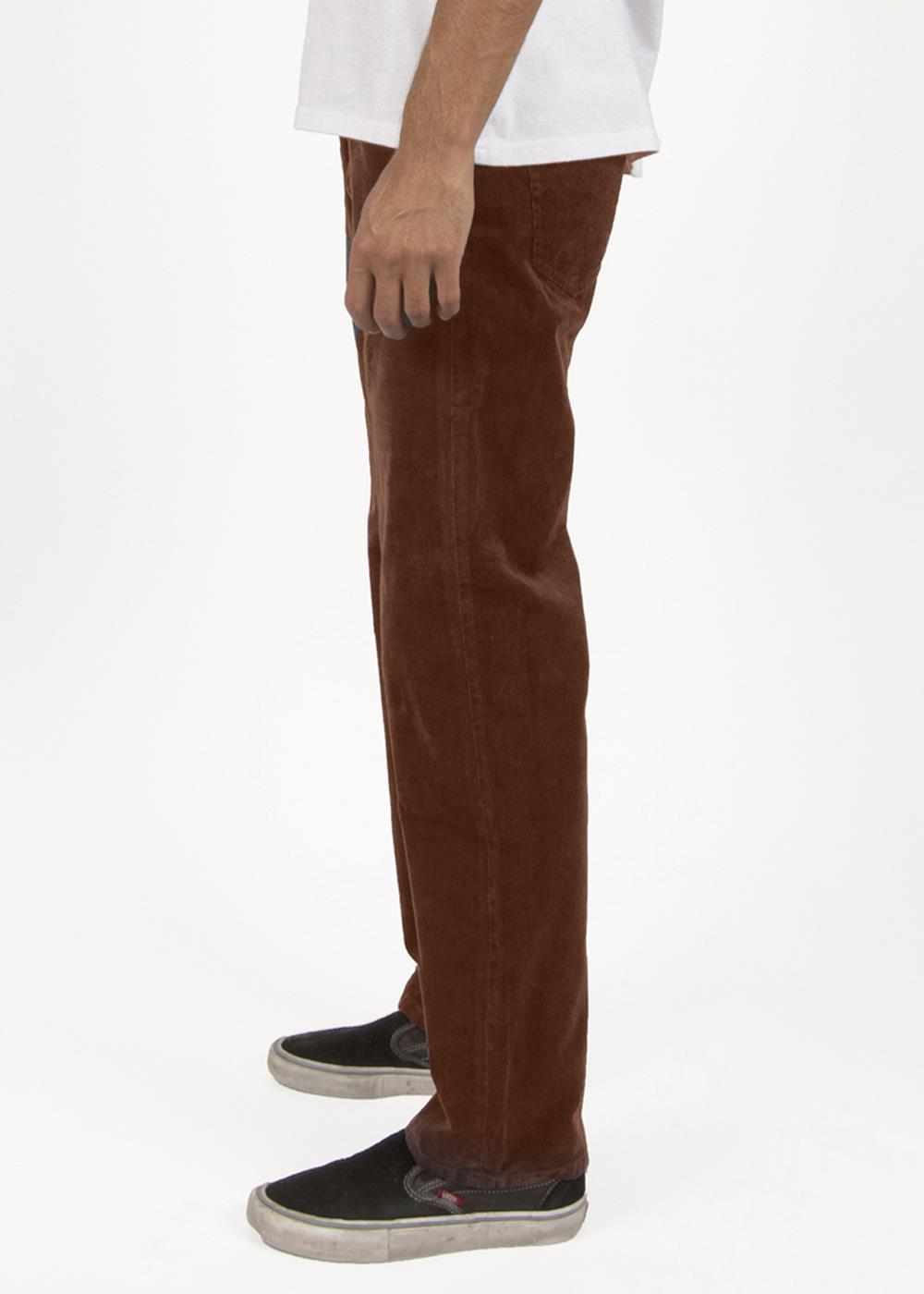 Vissla Border C Cord 5 Pocket Pant in Dark Earth, view 4
