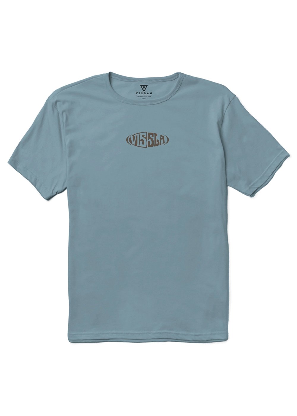 Vissla Split Organic Tee in Faded Denim, view 3