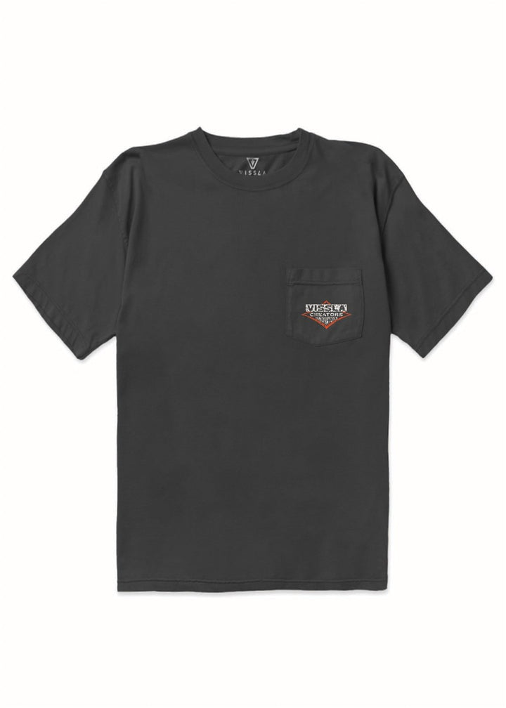 Vissla Beast Premium Organic Pocket Tee in Phantom, view 3