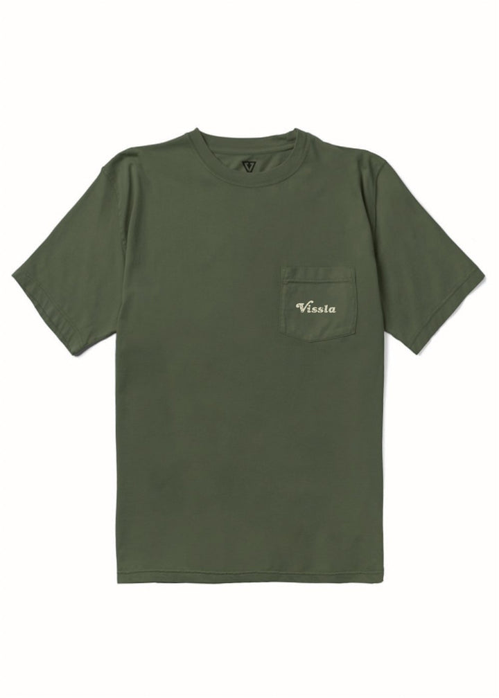 Vissla Caught Inside Premium Pocket Tee in Surplus, view 2
