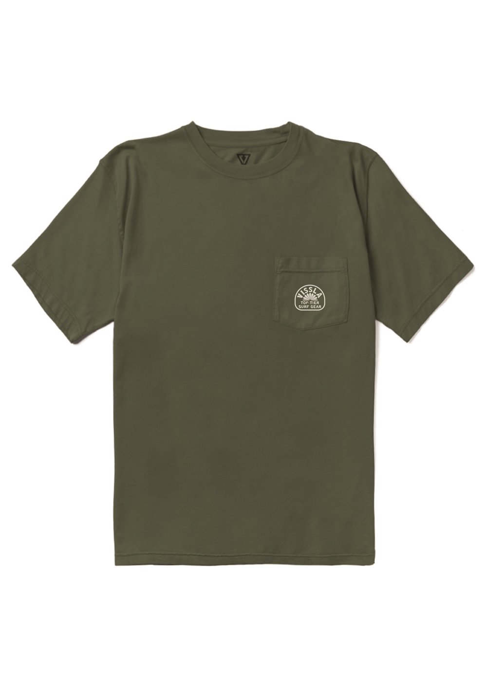 Vissla Top Tier Organic Pocket Tee in Surplus, view 2