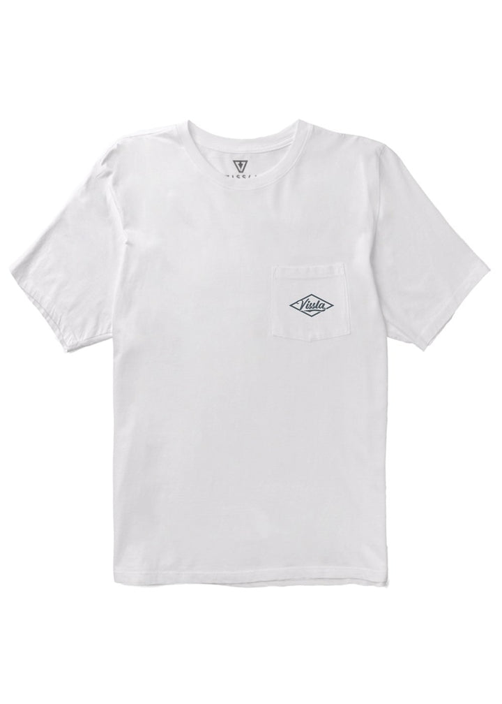 Vissla Corners Organic Pocket Tee in White, view 3