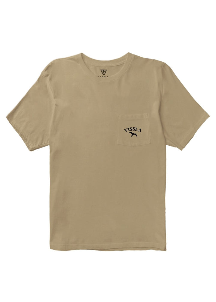 Vissla Island Bird Organic Pocket Tee in Dark Sand, view 3