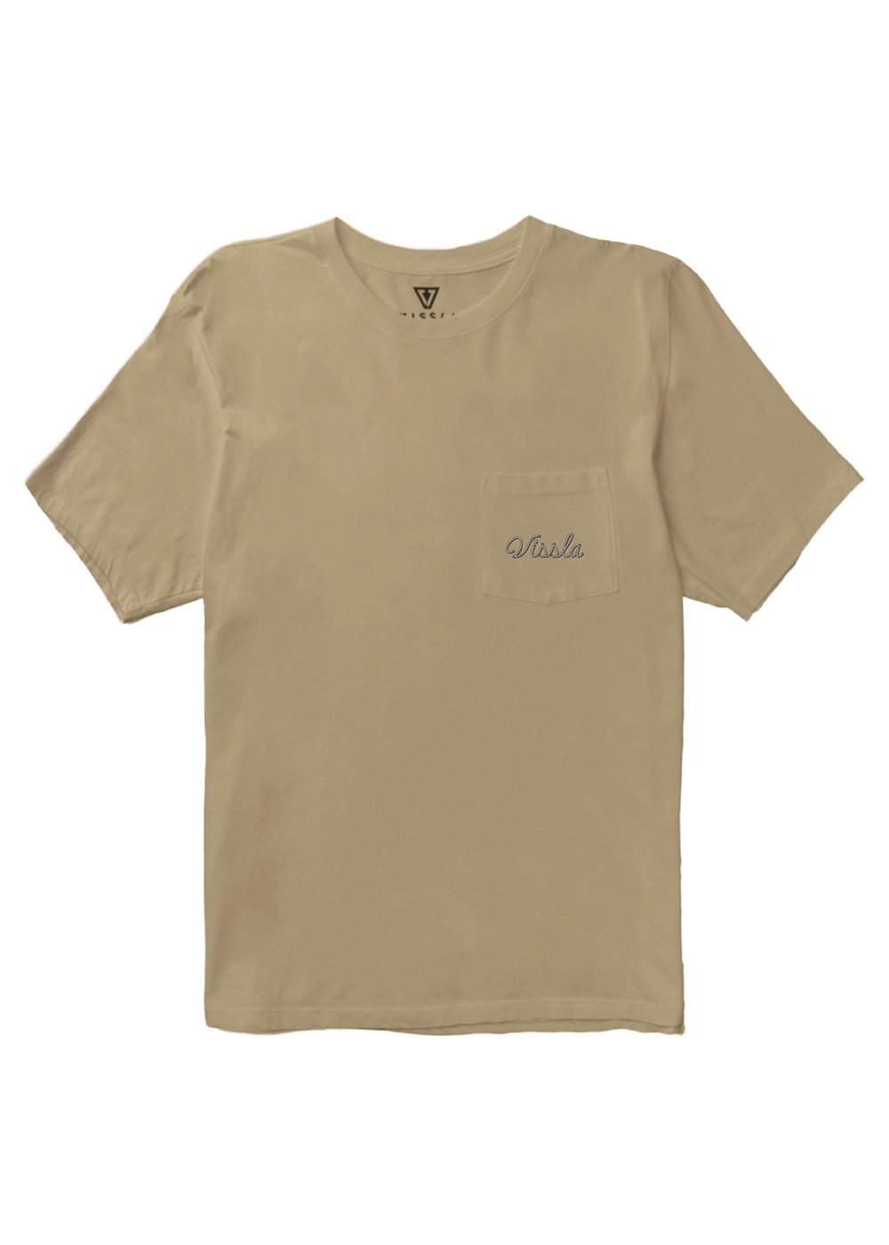 Vissla Flyer Organic Pkt Tee in Dark Sand, view 2