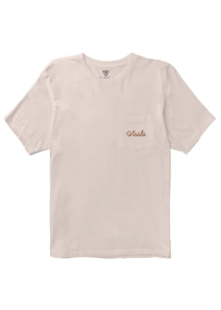 Vissla Flyer Organic Pkt Tee in Bone, view 2