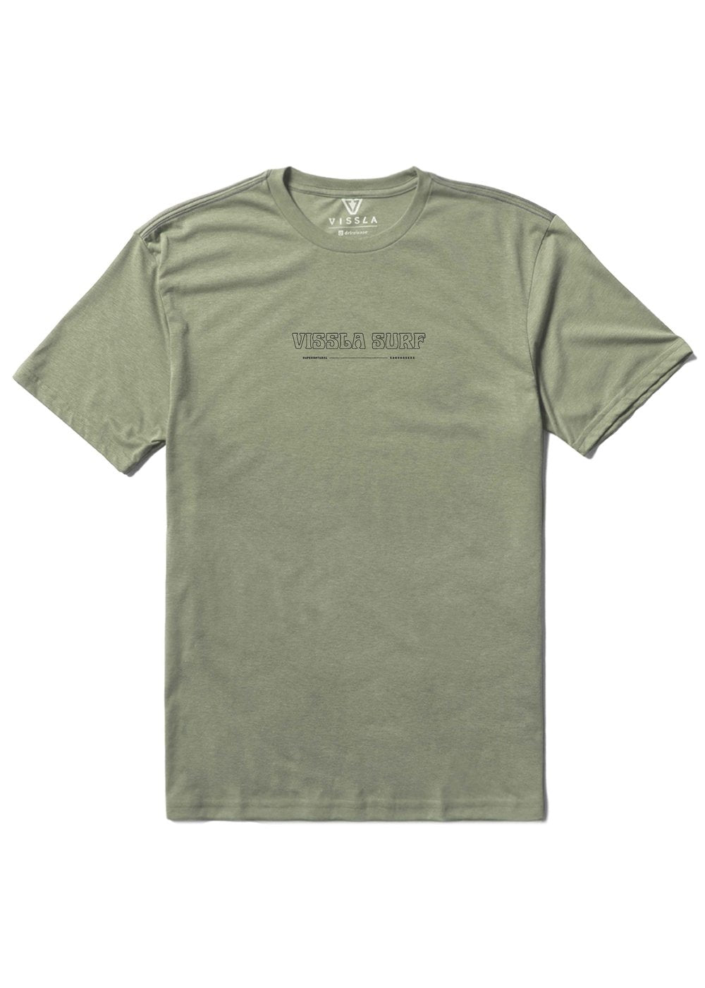 Vissla Day Rays Comp Lite Eco Drirelease Tee in Light Sage Heather, view 3