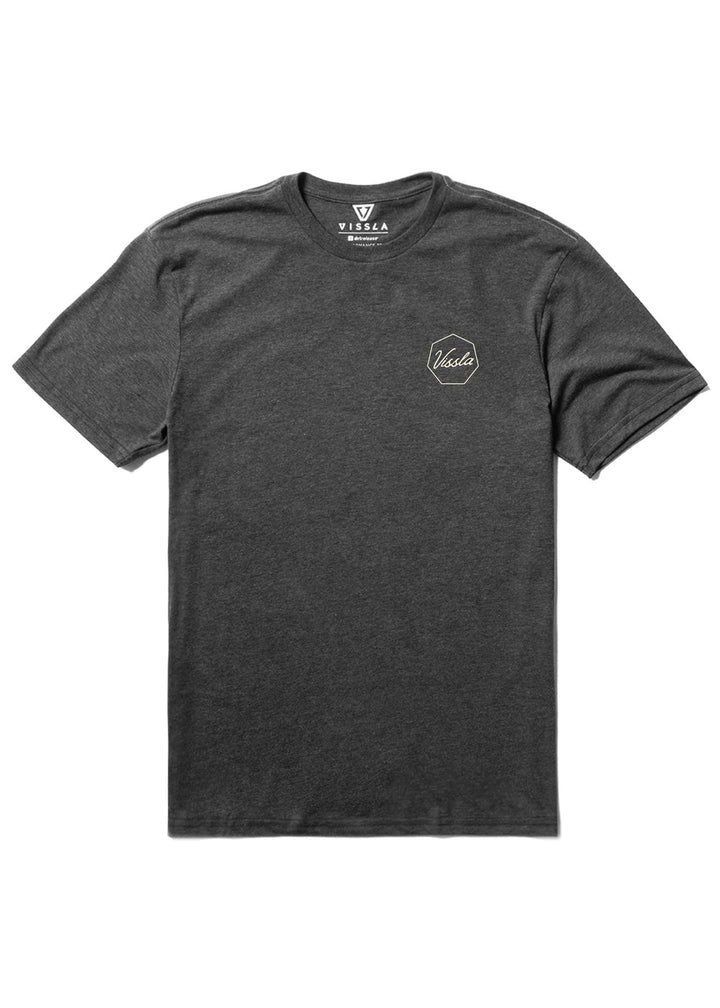 Vissla Raised By Comp Lite Eco Drirelease Tee in Black Heather, view 3