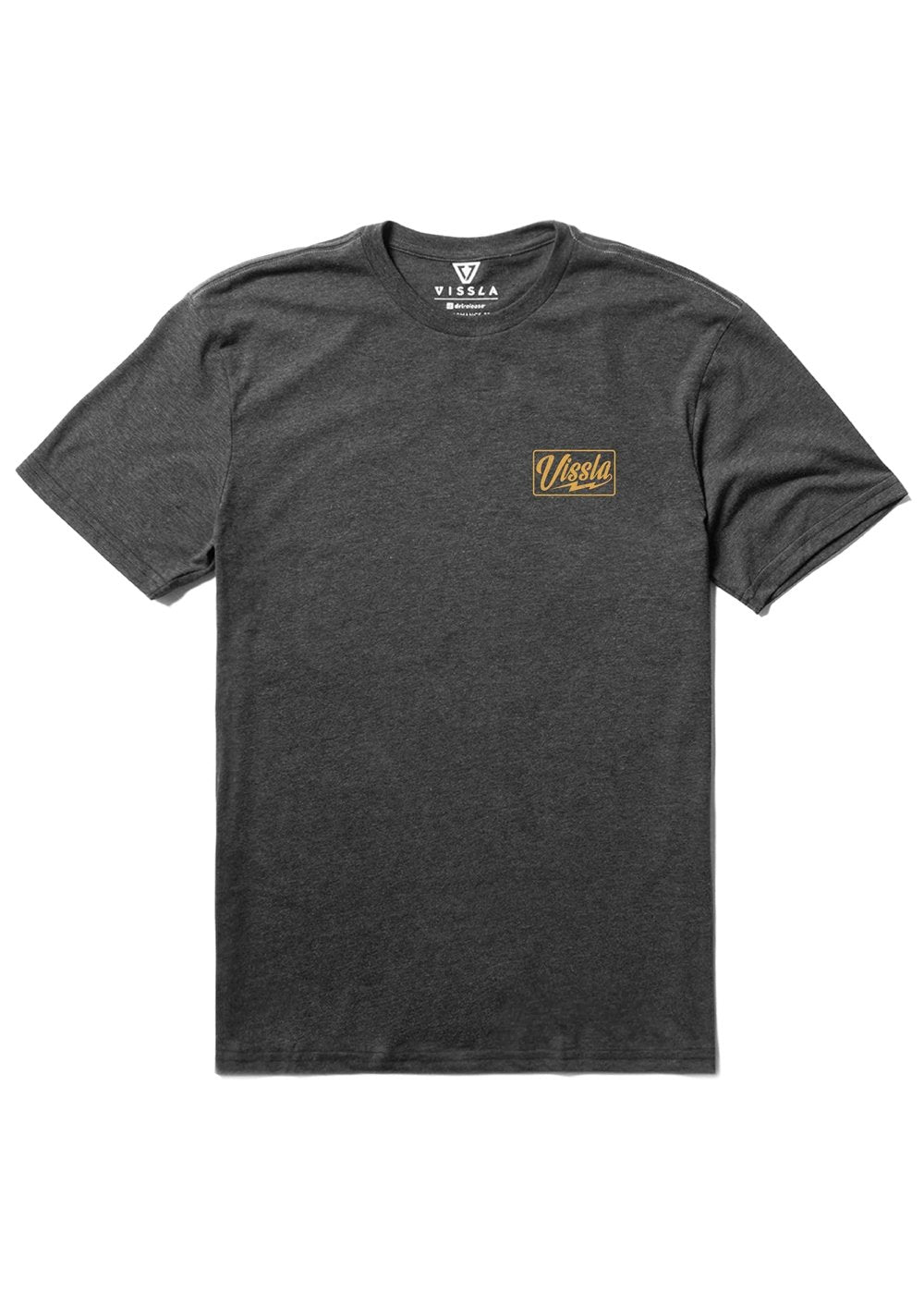 Vissla Voltage Comp Lite Eco Drirelease Tee in Black Heather, view 3