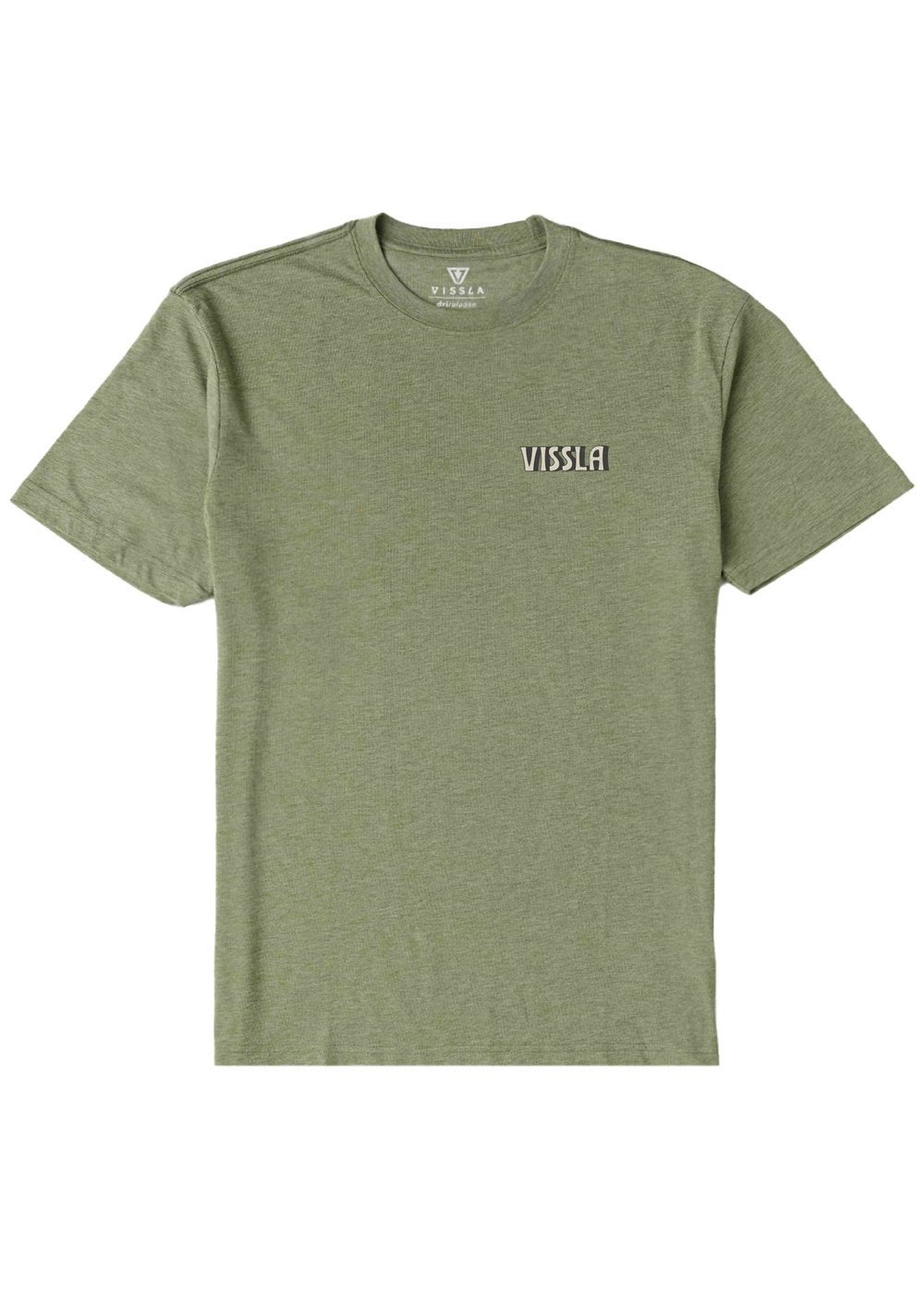 Vissla Islander Comp Lite Eco Drirelease Tee in Sage Heather, view 2