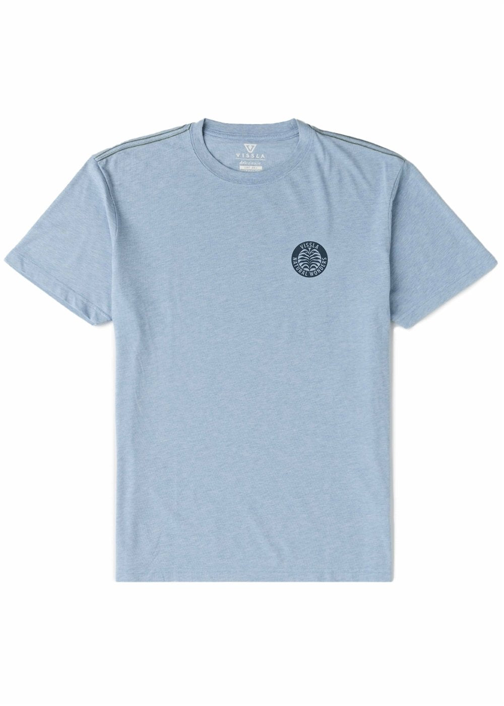 Vissla Natural Wonders Comp Lite Eco Drirelease Tee in Faded Denim, view 2