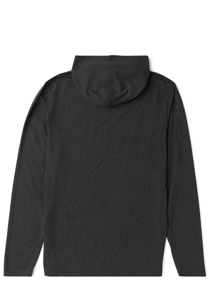 Vissla Hooded Comp Lite Eco Drirelease LS Hooded Tee in Black Heather, view 2