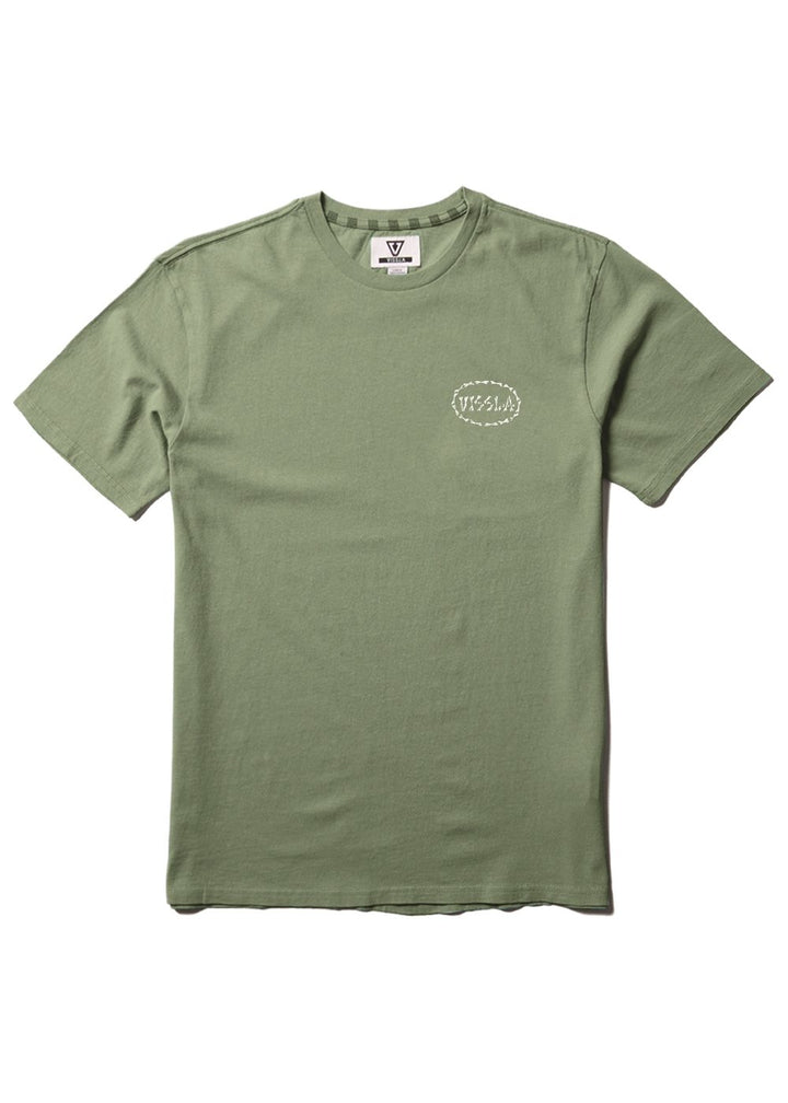 Vissla Bone Cove SS Heavyweight Tee in Sage, view 2