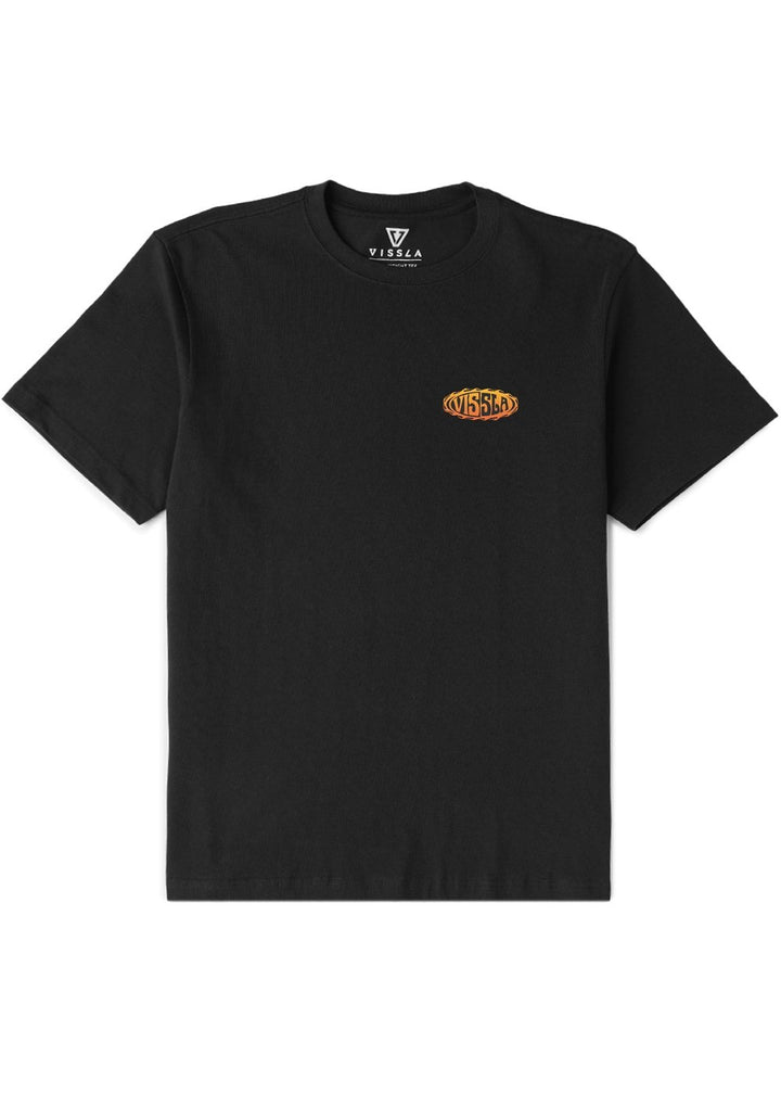 Vissla Meltdown Oversized Heavy Organic Tee in Black, view 2