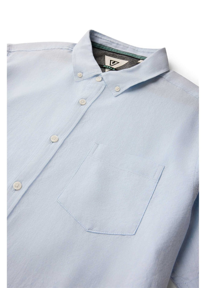 Vissla Roll Call Eco Short Sleeve Shirt in Blue Mist, view 3