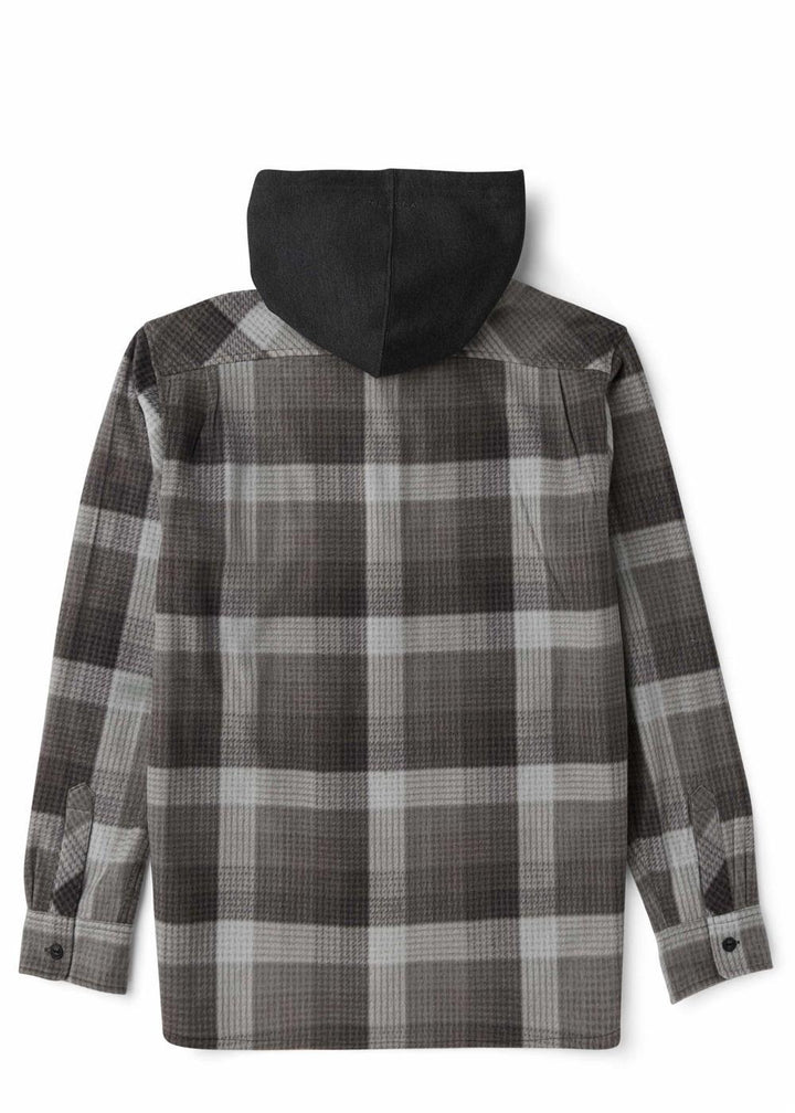 Vissla Eco-Zy Polar Flannel Shirt Jacket in Gunmetal, view 2