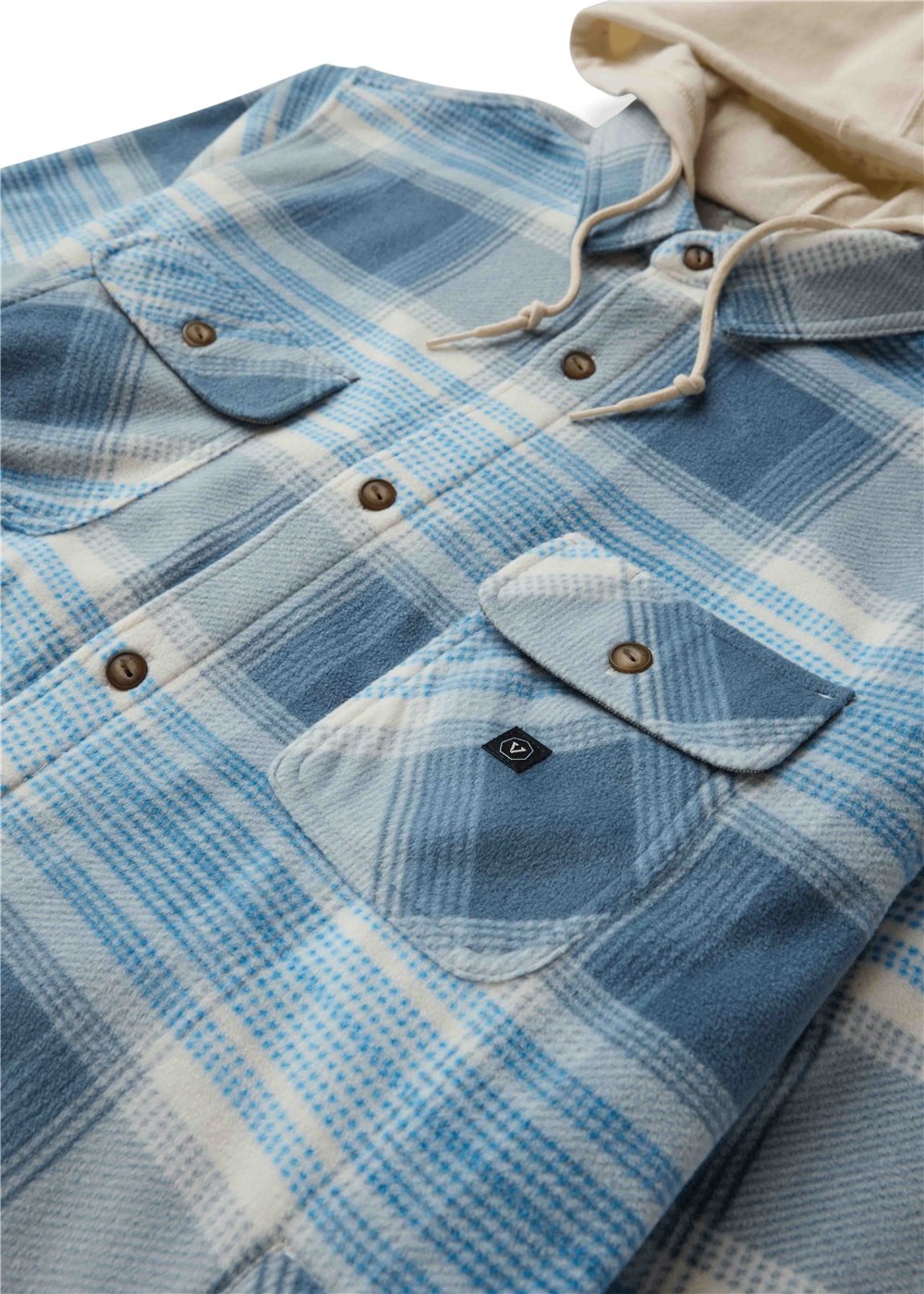 Vissla Eco-Zy Polar Flannel Shirt Jacket in Blue Haze, view 3