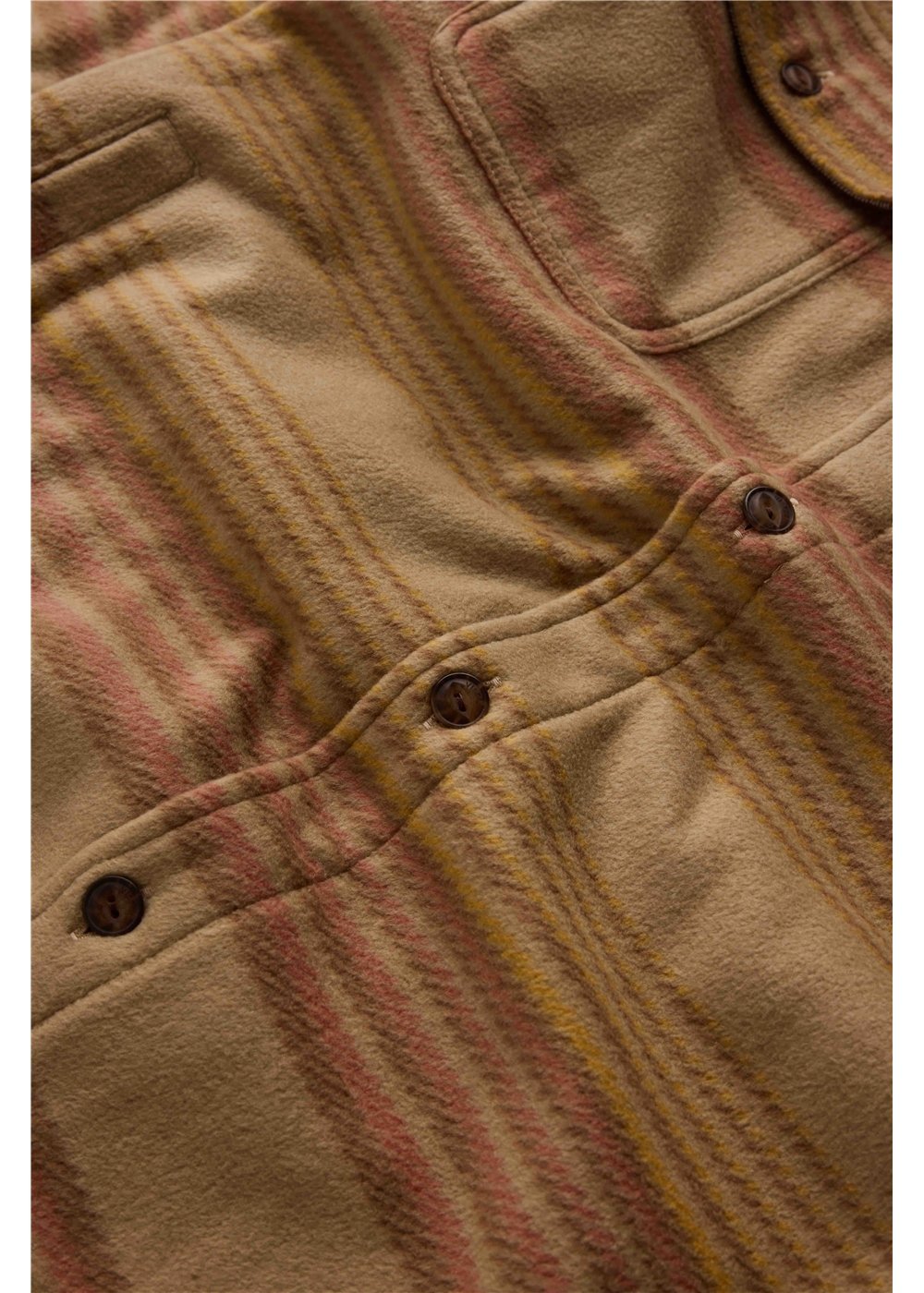 Vissla Eco-Zy Polar Flannel Shirt Jacket in Retro Red, view 3