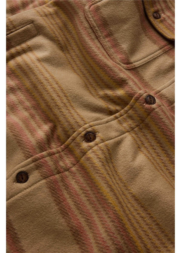 Vissla Eco-Zy Polar Flannel Shirt Jacket in Retro Red, view 3