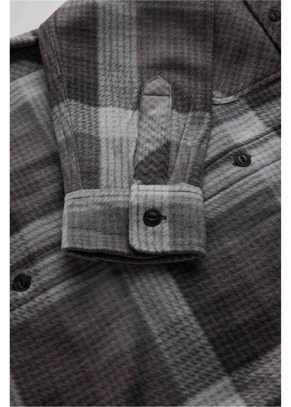 Vissla Eco-Zy Polar Flannel Shirt Jacket in Gunmetal, view 3