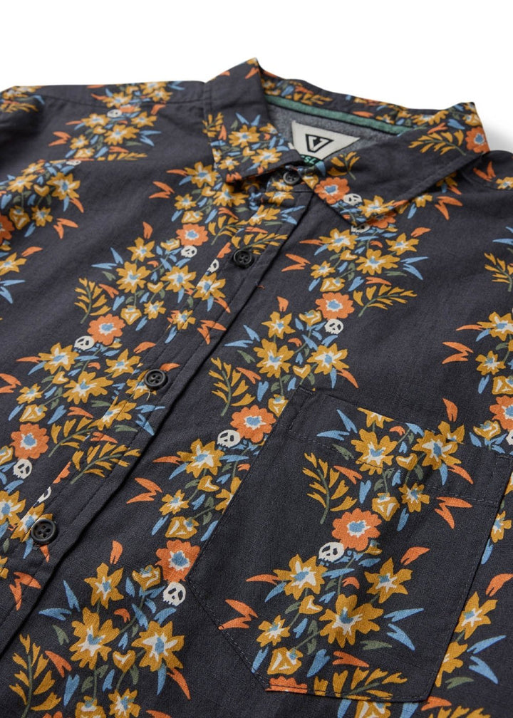 Vissla Voodoo Vines Hybrid Eco Short Sleeve Shirt in Phantom, view 3