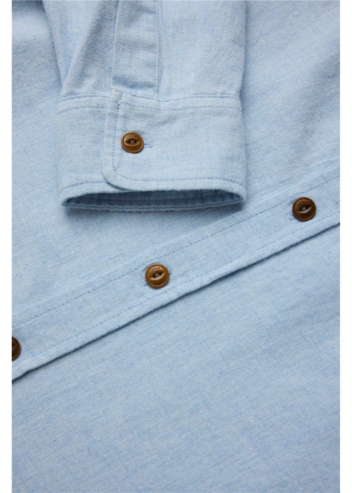 Vissla Go To Lightweight Eco Flannel in Blue Mist, view 2