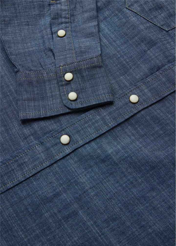 Vissla Jay Bay Denim LS Shirt in Surf, view 2