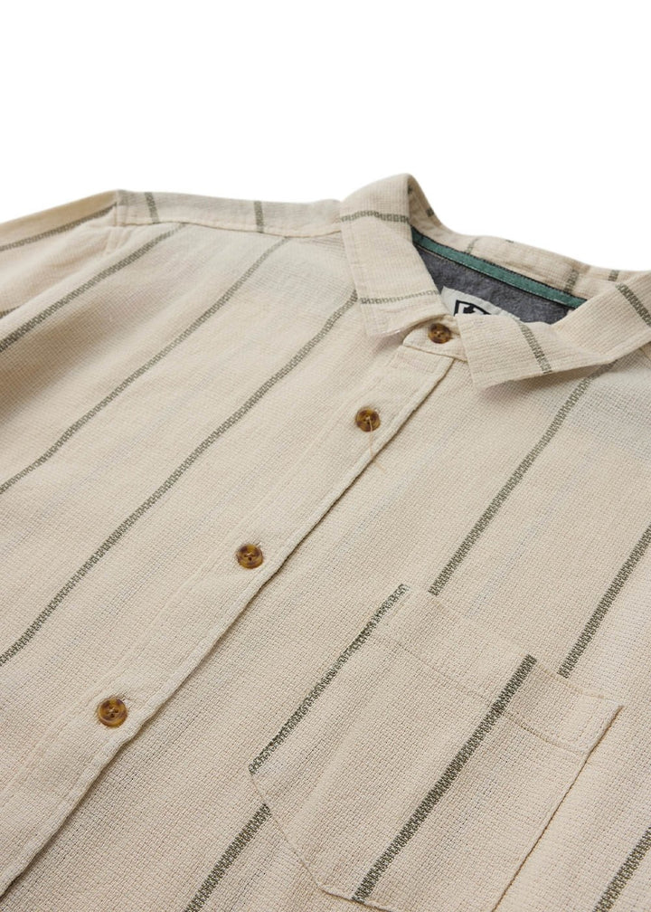 Vissla Grande Plage Short Sleeve Shirt in Bone, view 3