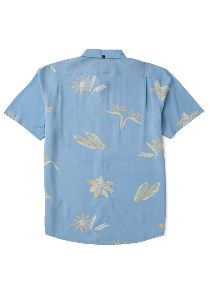 Vissla Tonga Shores Short Sleeve Shirt in Faded Denim, view 2