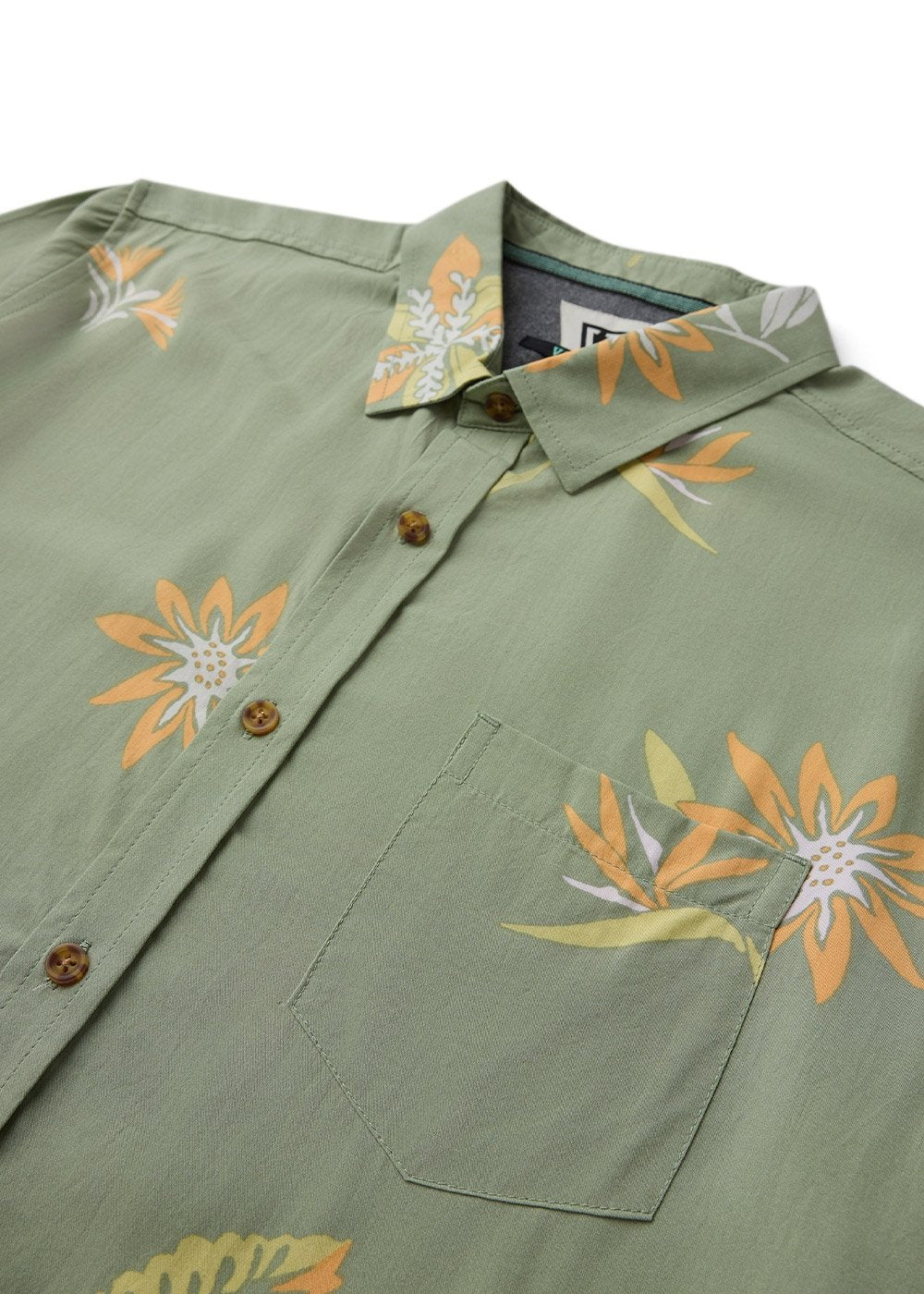 Vissla Tonga Shores Short Sleeve Shirt in Sage, view 3