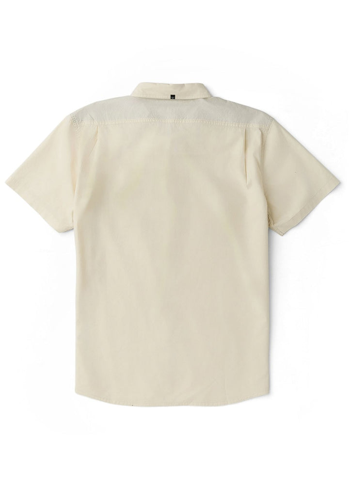 Vissla Liquid Origins Eco Short Sleeve Shirt in Bone, view 3