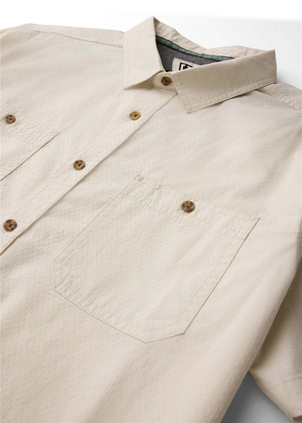 Vissla Liquid Origins Eco Short Sleeve Shirt in Bone, view 4