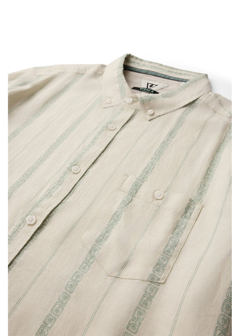 Vissla Lost Coast Short Sleeve Shirt in Vintage White, view 4